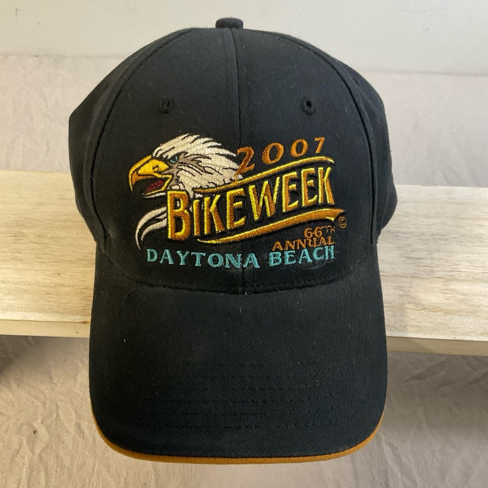 2007 Bikeweek Motorcycle Baseball Hat Daytona Beach Embroidered Logo
